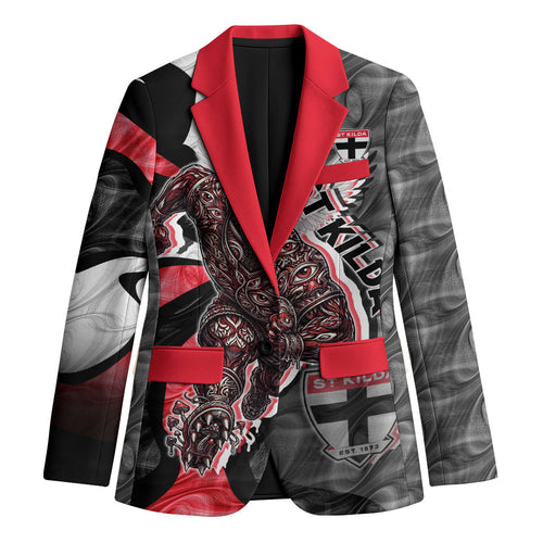 Personalised St Kilda Saints Blazer Trippy Psychedelic Abstract Art Mascot Football Fans