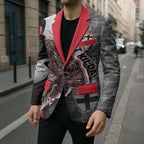 Personalised St Kilda Saints Blazer Trippy Psychedelic Abstract Art Mascot Football Fans