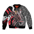 Personalised St Kilda Saints Bomber Jacket Trippy Psychedelic Abstract Art Mascot Football Fans