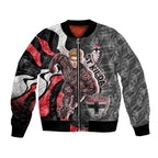 Personalised St Kilda Saints Bomber Jacket Trippy Psychedelic Abstract Art Mascot Football Fans