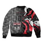 Personalised St Kilda Saints Bomber Jacket Trippy Psychedelic Abstract Art Mascot Football Fans
