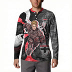 Personalised St Kilda Saints Button Sweatshirt Trippy Psychedelic Abstract Art Mascot Football Fans