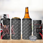 Personalised St Kilda Saints 4 in 1 Can Cooler Tumbler Trippy Psychedelic Abstract Art Mascot Football Fans