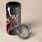 Personalised St Kilda Saints 4 in 1 Can Cooler Tumbler Trippy Psychedelic Abstract Art Mascot Football Fans