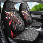 Personalised St Kilda Saints Car Seat Cover Trippy Psychedelic Abstract Art Mascot Football Fans