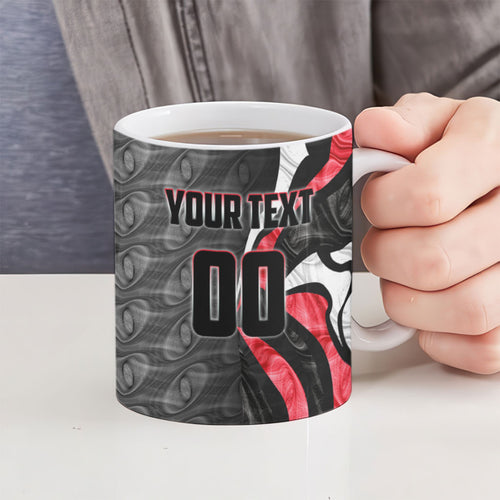 Personalised St Kilda Saints Ceramic Mug Trippy Psychedelic Abstract Art Mascot Football Fans