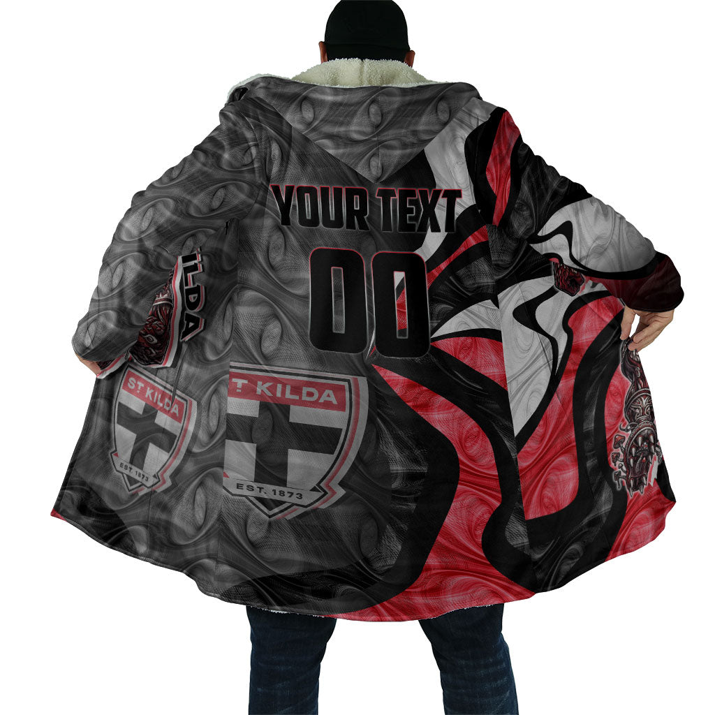 Personalised St Kilda Saints Cloak Trippy Psychedelic Abstract Art Mascot Football Fans