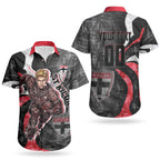 Personalised St Kilda Saints Couples Matching Tank Maxi Dress and Hawaiian Shirt Trippy Psychedelic Abstract Art Mascot Football Fans