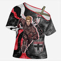 Personalised St Kilda Saints Cross Shoulder Shirt Trippy Psychedelic Abstract Art Mascot Football Fans