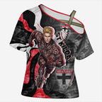 Personalised St Kilda Saints Cross Shoulder Shirt Trippy Psychedelic Abstract Art Mascot Football Fans
