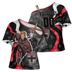 Personalised St Kilda Saints Cross Shoulder Shirt Trippy Psychedelic Abstract Art Mascot Football Fans