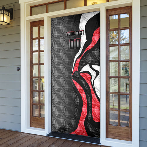 Personalised St Kilda Saints Door Cover Trippy Psychedelic Abstract Art Mascot Football Fans