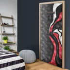 Personalised St Kilda Saints Door Cover Trippy Psychedelic Abstract Art Mascot Football Fans