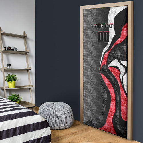 Personalised St Kilda Saints Door Cover Trippy Psychedelic Abstract Art Mascot Football Fans