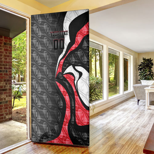 Personalised St Kilda Saints Door Cover Trippy Psychedelic Abstract Art Mascot Football Fans