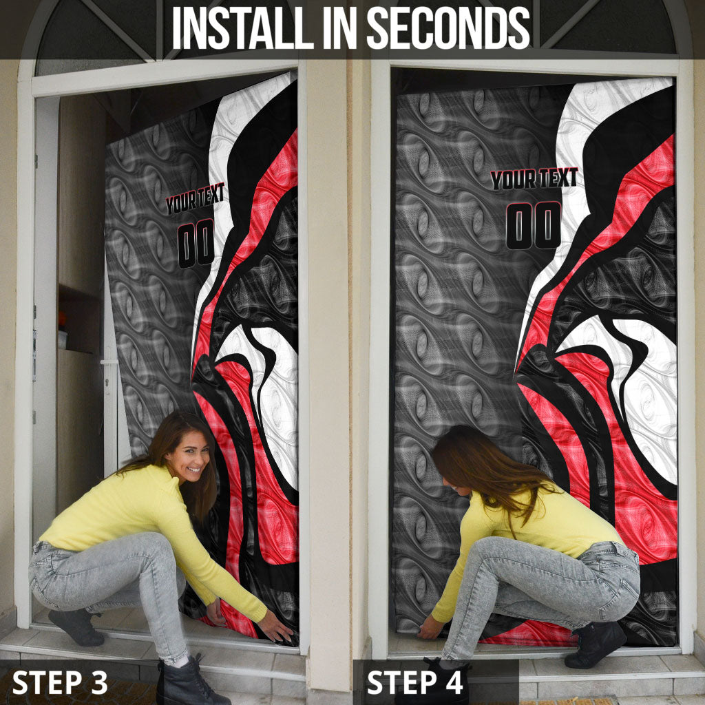 Personalised St Kilda Saints Door Cover Trippy Psychedelic Abstract Art Mascot Football Fans