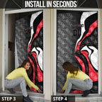 Personalised St Kilda Saints Door Cover Trippy Psychedelic Abstract Art Mascot Football Fans