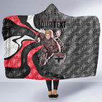 Personalised St Kilda Saints Hooded Blanket Trippy Psychedelic Abstract Art Mascot Football Fans