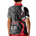 Personalised St Kilda Saints Kid Polo Shirt Trippy Psychedelic Abstract Art Mascot Football Fans