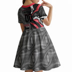 Personalised St Kilda Saints Kid Short Sleeve Dress Trippy Psychedelic Abstract Art Mascot Football Fans