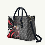 Personalised St Kilda Saints Leather Bag Trippy Psychedelic Abstract Art Mascot Football Fans
