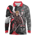 Personalised St Kilda Saints Long Sleeve Polo Shirt Trippy Psychedelic Abstract Art Mascot Football Fans