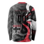Personalised St Kilda Saints Long Sleeve Shirt Trippy Psychedelic Abstract Art Mascot Football Fans