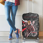 Personalised St Kilda Saints Luggage Cover Trippy Psychedelic Abstract Art Mascot Football Fans