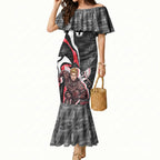 Personalised St Kilda Saints Mermaid Dress Trippy Psychedelic Abstract Art Mascot Football Fans