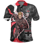 Personalised St Kilda Saints Polo Shirt Trippy Psychedelic Abstract Art Mascot Football Fans