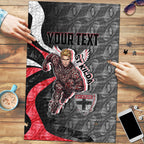 Personalised St Kilda Saints Puzzle Trippy Psychedelic Abstract Art Mascot Football Fans
