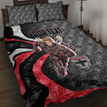 Personalised St Kilda Saints Quilt Bed Set Trippy Psychedelic Abstract Art Mascot Football Fans