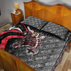 Personalised St Kilda Saints Quilt Bed Set Trippy Psychedelic Abstract Art Mascot Football Fans