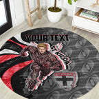 Personalised St Kilda Saints Round Carpet Trippy Psychedelic Abstract Art Mascot Football Fans