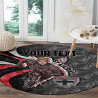 Personalised St Kilda Saints Round Carpet Trippy Psychedelic Abstract Art Mascot Football Fans