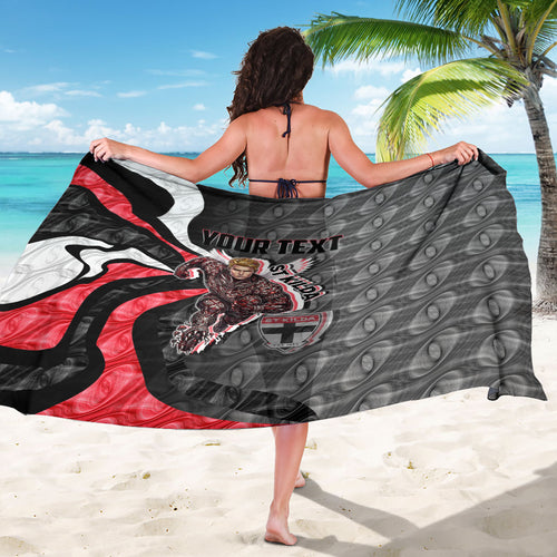 Personalised St Kilda Saints Sarong Trippy Psychedelic Abstract Art Mascot Football Fans