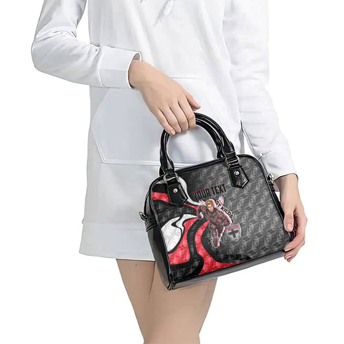 Personalised St Kilda Saints Shoulder Handbag Trippy Psychedelic Abstract Art Mascot Football Fans