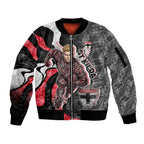 Personalised St Kilda Saints Sleeve Zip Bomber Jacket Trippy Psychedelic Abstract Art Mascot Football Fans