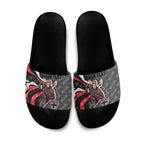 Personalised St Kilda Saints Slide Sandals Trippy Psychedelic Abstract Art Mascot Football Fans