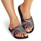Personalised St Kilda Saints Slide Sandals Trippy Psychedelic Abstract Art Mascot Football Fans