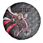 Personalised St Kilda Saints Spare Tire Cover Trippy Psychedelic Abstract Art Mascot Football Fans