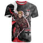 Personalised St Kilda Saints T Shirt Trippy Psychedelic Abstract Art Mascot Football Fans