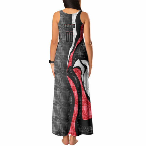 Personalised St Kilda Saints Tank Maxi Dress Trippy Psychedelic Abstract Art Mascot Football Fans