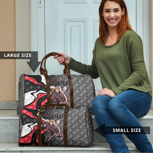 Personalised St Kilda Saints Travel Bag Trippy Psychedelic Abstract Art Mascot Football Fans