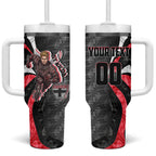 Personalised St Kilda Saints Tumbler With Handle Trippy Psychedelic Abstract Art Mascot Football Fans