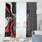 Personalised St Kilda Saints Window Curtain Trippy Psychedelic Abstract Art Mascot Football Fans