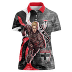 Personalised St Kilda Saints Women Polo Shirt Trippy Psychedelic Abstract Art Mascot Football Fans