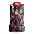 Personalised St Kilda Saints Women Sleeveless Polo Shirt Trippy Psychedelic Abstract Art Mascot Football Fans
