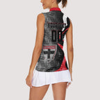 Personalised St Kilda Saints Women Sleeveless Polo Shirt Trippy Psychedelic Abstract Art Mascot Football Fans