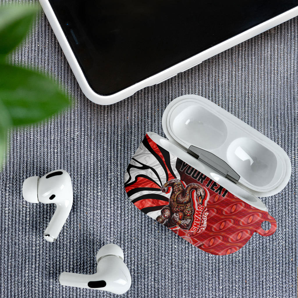 Personalised Sydney Swans AirPods Case Trippy Psychedelic Abstract Art Mascot Football Fans